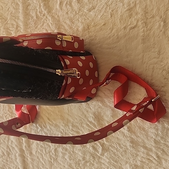 Disney Parks Polka Dots Sequin & Faux Leather Backpack - Picture 7 of 9